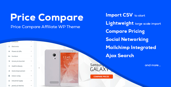 Create stunning price comparison sites effortlessly with the Price Compare WordPress Theme. Responsive