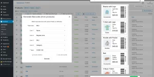 Create  print barcode labels for products