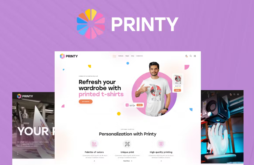 Discover Printy – the ultimate Custom Printing  T-Shirt Design Theme! Create stunning designs effortlessly with its user-friendly interface