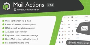 Unlock the power of PrivateContent – Mail Actions! This essential module enhances your membership site by integrating emails for notifications and user verification. Download it from the Bevaultx at a fraction of the cost and elevate your user experience today!