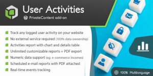 Effortlessly monitor and analyze user activities on your WordPress site with PrivateContent - User Activities. Make data-driven decisions and improve user experience.