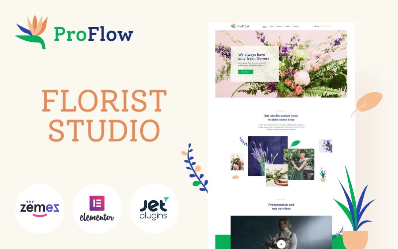 One of the best ways of increasing the popularity of your services and become known to a wide audience is by creating a personal website. With the help of the florist WordPress theme’s functionality