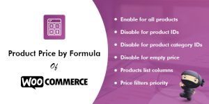 Product Price by Formula for WooCommerce plugin lets you set formula for automatic WooCommerce product price calculation. Product price formula can be set with standard mathematical operations