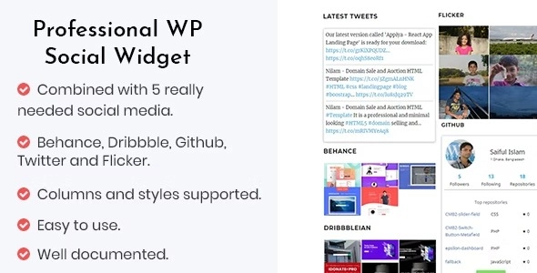 Boost your site with the Professional WP Social Widget Plugin! Integrate Behance