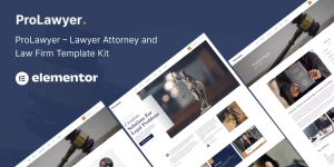 Elevate your legal practice with Prolawyer – the ultimate Lawyer and Law Firm Elementor Kit. Featuring customizable templates