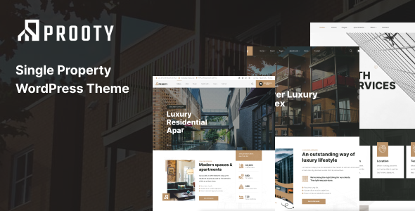 Prooty Single Property WordPress Theme: all in one for single property