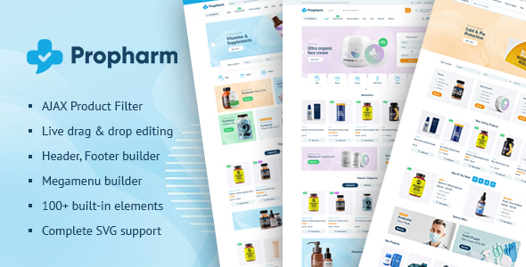 Propharm is a WooCommerce WordPress theme designed for shopping online stores. Propharm includes a lot of pre-designed layouts for home page