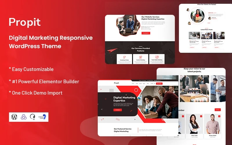 Propit is a digital marketing WordPress theme. Propit is a powerful and easy-use WordPress theme that is packed with features to help you create your own digital marketing website. This theme is designed to help you create a professional