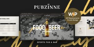 Transform your sports bar website with Pubzinne Sports Bar WordPress Theme. Get it from Bevaultx and enjoy top-notch features and seamless customization!