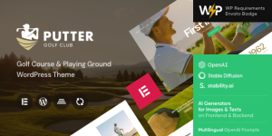 Upgrade your golfing site with the Putter Golf Course WordPress Theme! Enjoy style