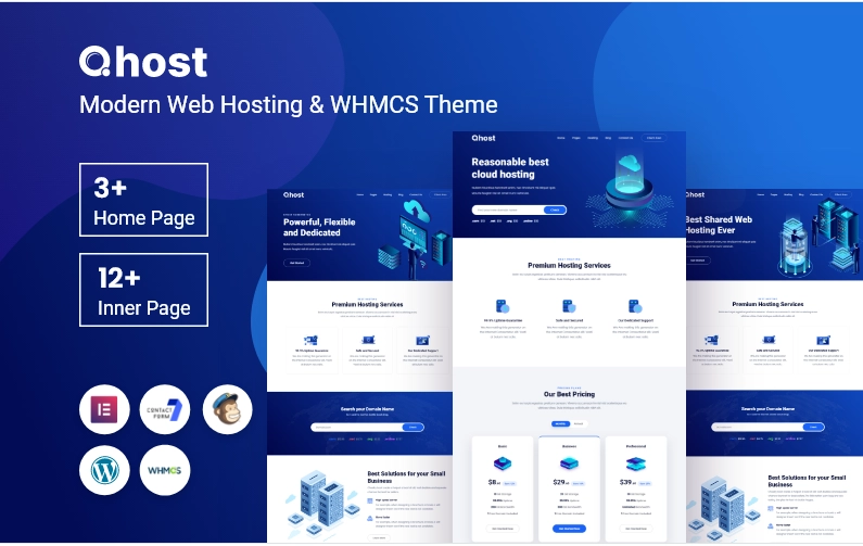 Discover Qhost – the ultimate modern web hosting WordPress theme! Perfect for startups or established businesses