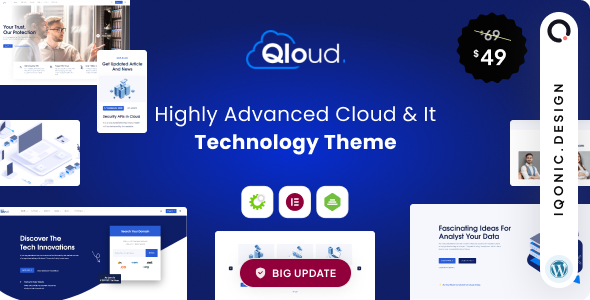 Boost your cloud tech site with Qloud! This WordPress theme features responsive design