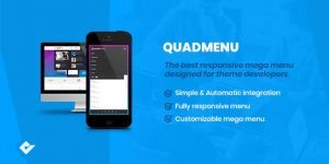 QuadMenu is a WordPress menu designed for both regular users and developers. The idea was to bring to the world a plugin designed to be included from the scratch in your themes projects. This is the first release but we’ll include some new features in the near future like carousel menus…