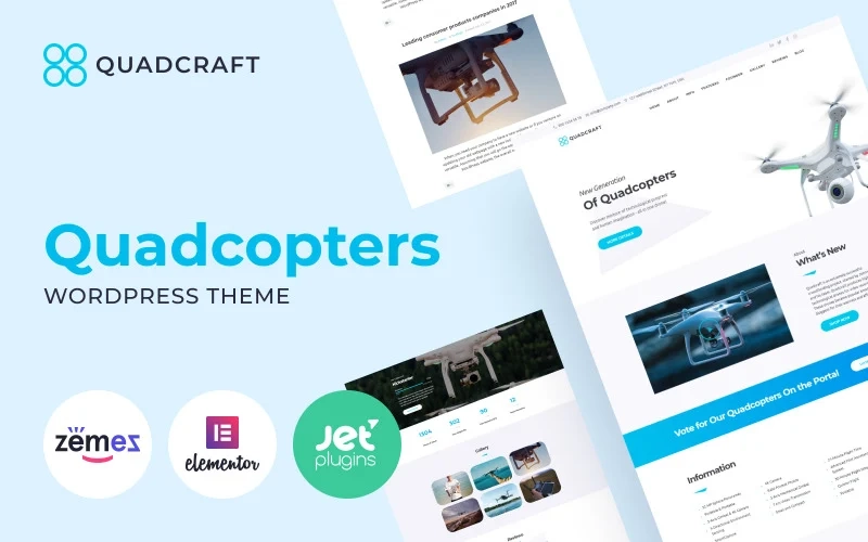 Quadcraft is a great theme for startup projects! If you are going to do business with drones