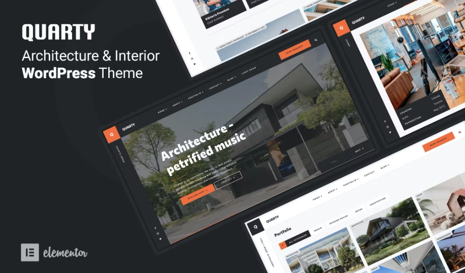 Architecture  Interior Design WordPress Theme - Quarty is best suited for Architecture