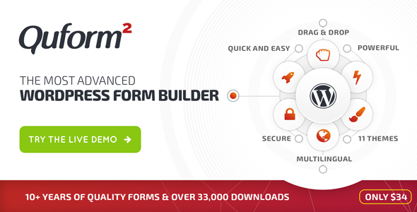 Quform is an advanced WordPress plugin that allows you to quickly and easily build multiple forms with total control. Whether it’s a complex quote or booking form or just a simple contact form