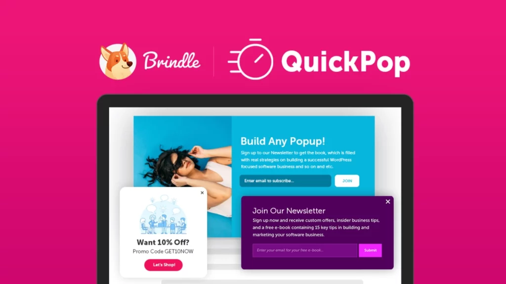 QuickPop is a powerful popup and overlay builder that lets you build an unlimited library of popups