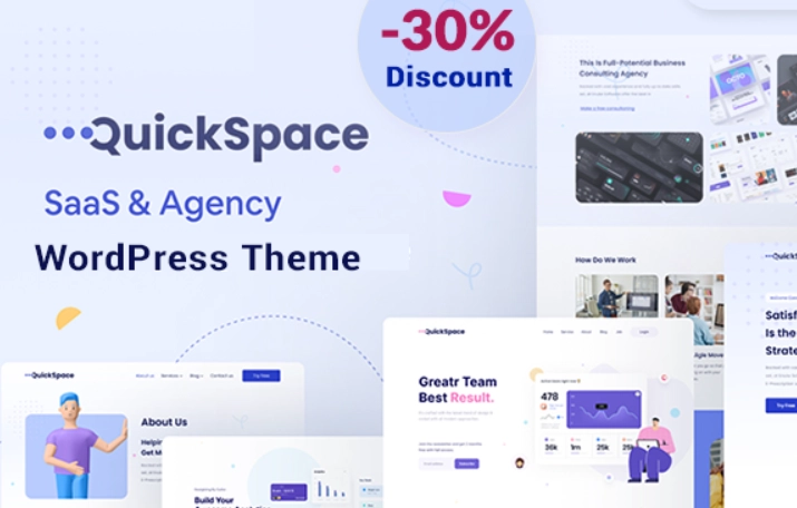 QuickSpace - SaaS and Agency WordPress Theme