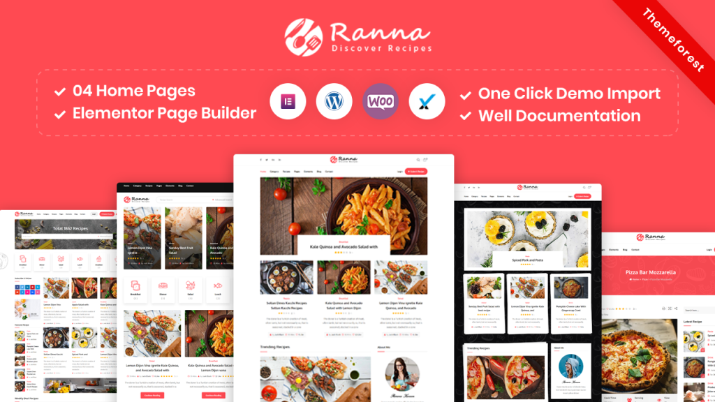 Are you in search of a deliciously designed WordPress theme dedicated to food and recipes? Look no further! Introducing the Ranna Food Recipe WordPress Theme