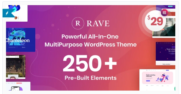 Rave is a multipurpose theme suitable for most popular niches like business