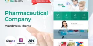 Take a close look at the ReHealth medical and drug store WordPress theme