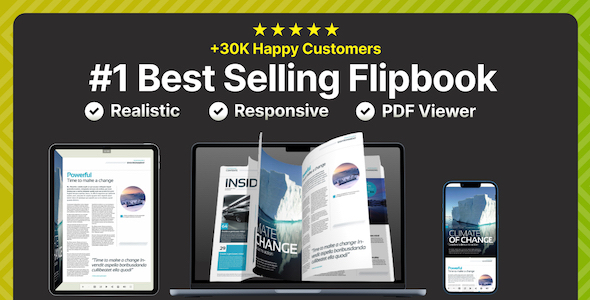 Convert static PDFs into dynamic flipbooks with the Real3D FlipBook WordPress Plugin. Subscribe to Bevaultx for this and thousands more premium plugins!