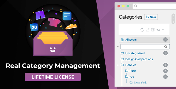 Optimize your WordPress categories with Real Category Management - Custom Category Order  Tree View plugin. Streamline workflow and enhance organization!