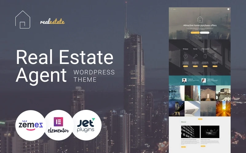 Real Estate theme was developed especially for real estate agents or agencies. With its modern design