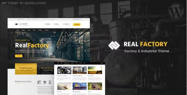 Real Factory is a perfect WordPress theme for Factory