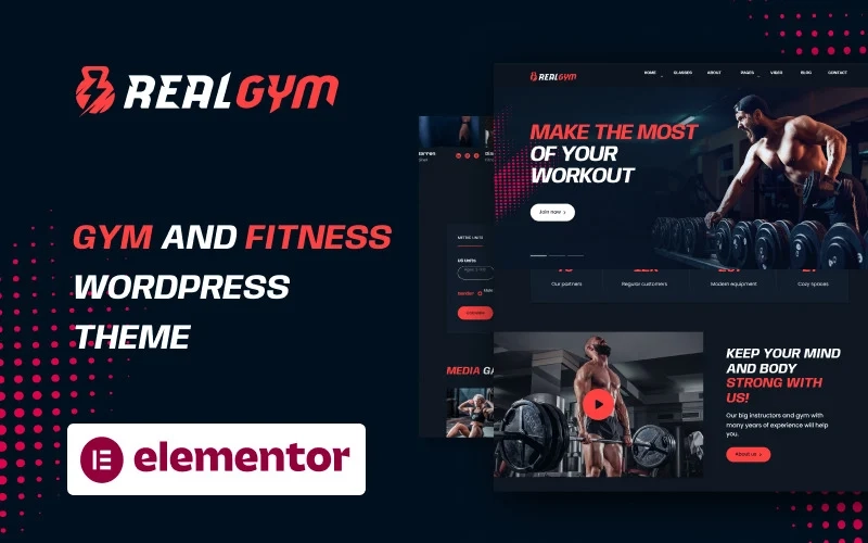 RealGym WordPress Theme is for Gym and Fitness with its unique design and powerful elements that make RealGym impressive.RealGym is very easy to install and customize. RealGym is built on Elementor WordPress Page Builder no coding skills are required. RealGym has custom-built widgets with multi-styles that make your website good-looking…