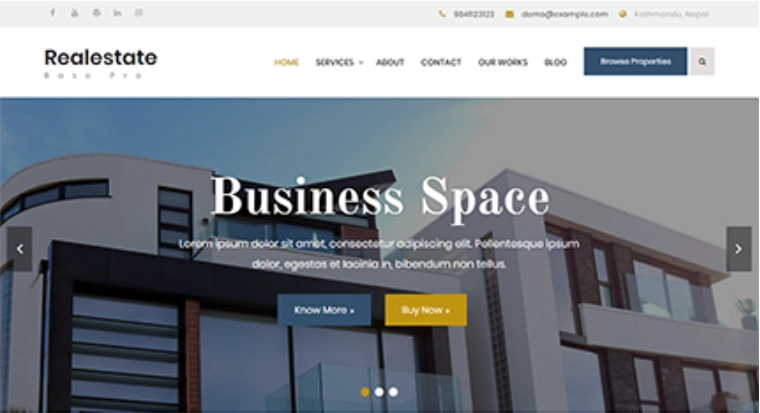 Realestate Base Pro is a clean and beautiful real estate WordPress theme. It is a flexible theme suitable for real estate agency