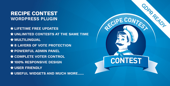 With Recipe Contest Plugin create a comprehensive Recipe Competition quickly and easily