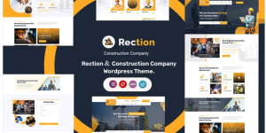 Discover Rection - the ultimate Construction Company WordPress Theme! With stunning designs