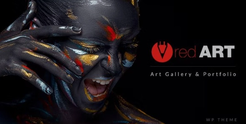 Red Art a Creative  Artistic Portfolio WordPress Theme. Websites like artist portfolio