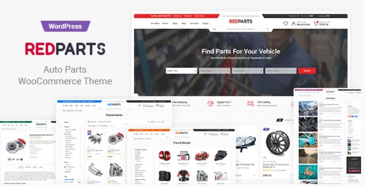 RedParts  Auto Parts WordPress Theme is a responsive template with a unique Spaceship header layout designed specifically for your next auto parts store.