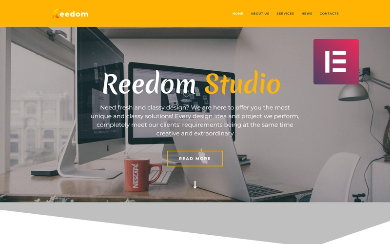 Reedom is a perfect solution if you want to present your web design studio in a modern and professional way. Reedom theme includes pre-designed pages