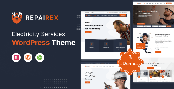 Repairex electricity services theme is a modern