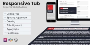 Unlock the power of the Responsive Tab Elementor Addon! This versatile plugin offers a responsive tab widget that seamlessly transforms into an accordion on smaller screens. Download it from Bevaultx at a fraction of the cost and enhance your Elementor experience today!