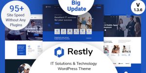 Elevate your tech business website with Restly - the ultimate IT Solutions Technology WordPress Theme from ThemeForest. Fully responsive SEO-friendly!