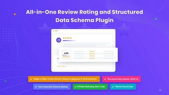 WordPress Review Plugin with JSON-LD based Structure Data Schema solution for your website. Add Schema.org Structured Data to enhance your website in Google Search Results. This review schema WordPress plugin will generate auto schema markup for page