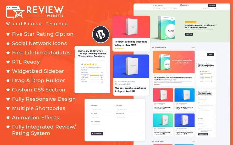 Reviews  Ratings WordPress Theme is A Multi purpose theme for sharing reviews