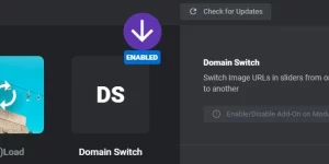 Use the Domain Switch AddOn to change Image URLs in sliders from one domain to another.