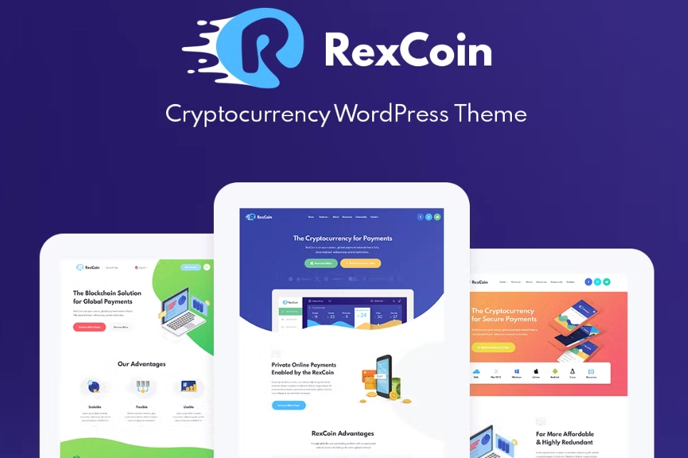 RexCoin is a multi-purpose CryptoCurrency  Coin ICO Wordpress Theme. It is powerful