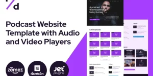 Exclusive services require an exclusive template. Richard Dream podcast website template WordPress is ideal for promoting your audio projects on the Internet. This template will fully satisfy all the needs of bloggers