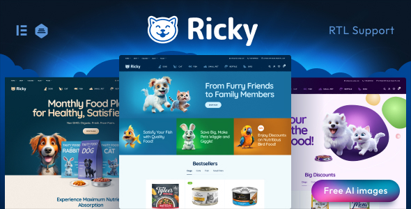 Welcome to the world of Ricky – Pet Shop  Care WooCommerce Theme