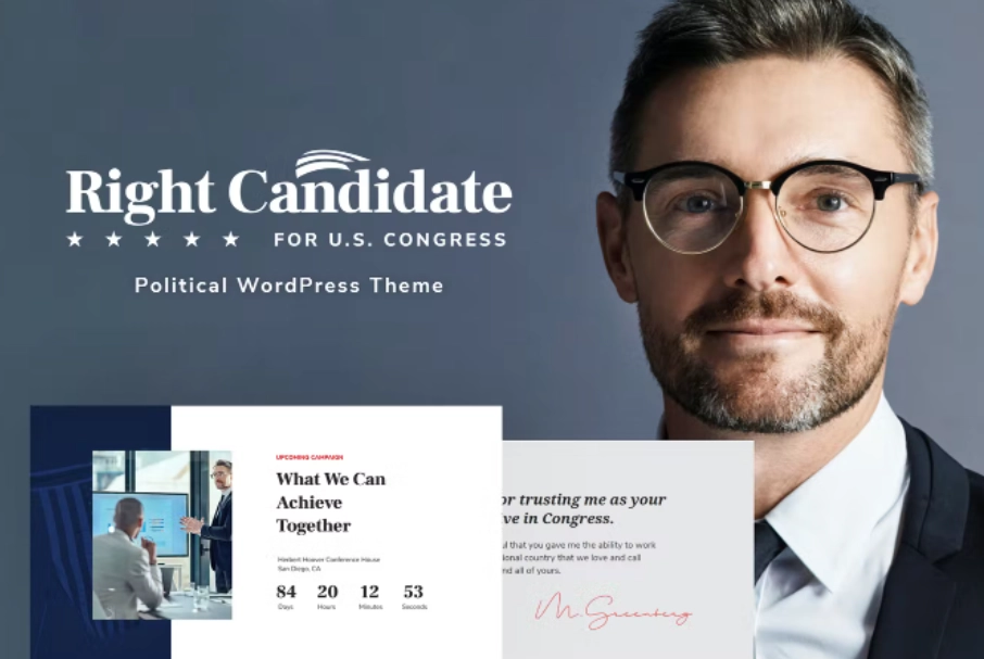 Right Candidate is a WordPress theme with eCommerce