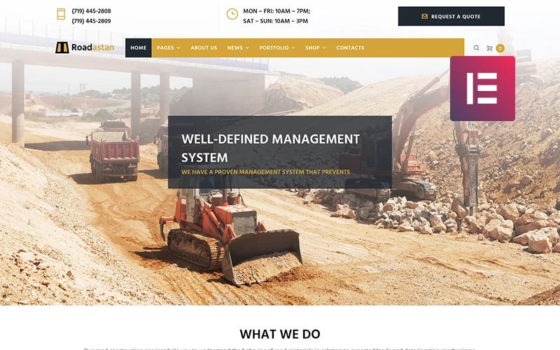 Roadastan Road Construction WordPress Theme was created using a clean and elegant design with close attention to details. The theme supports different page layouts