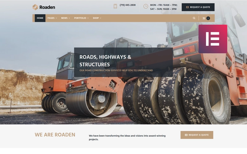 Represent your construction services in a professional way with Roaden Road Construction WordPress theme. Transform your site’s appearance and interface according to your needs easily and quickly. The theme has an attractive design and a replete functionality. It contains premium Jet plugins for Elementor Page builder. You will create a…