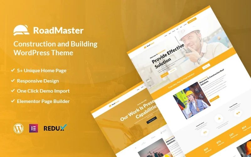 Roadmaster - Construction and Building is one page and multi page WordPress theme. It’s the best choice for Construction