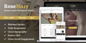 RoseMary is a contemporary WordPress theme ideal for Wellness services